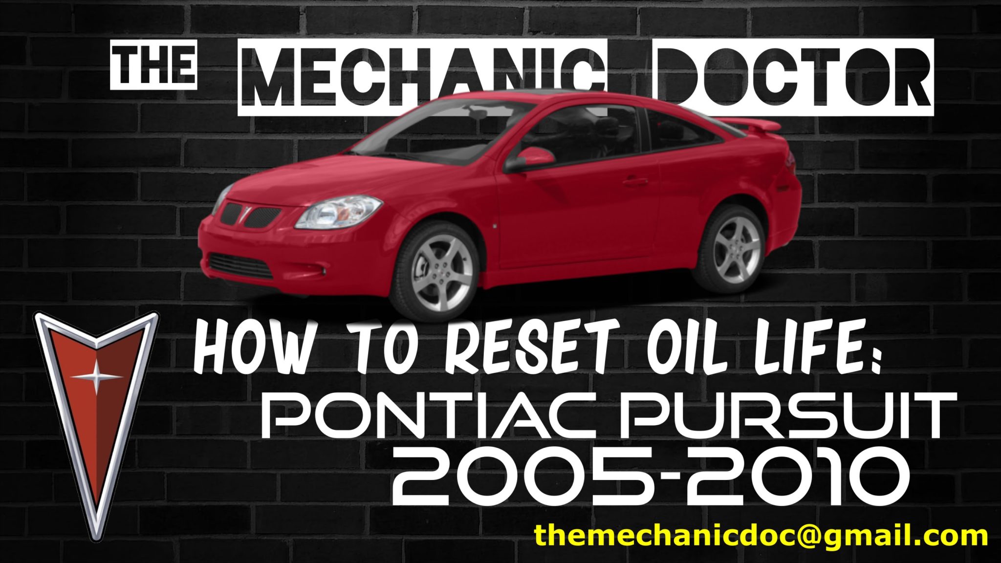 How to reset oil life Pontiac Pursuit 2005, 2006, 2007, 2008, 2009, 2010.
